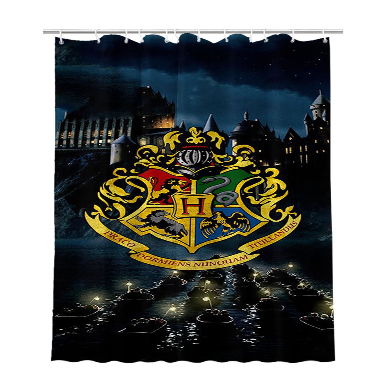 Hogwarts House Harry Potter Bathroom Shower Curtain Fabric Waterproof | 66 X 72 Inch