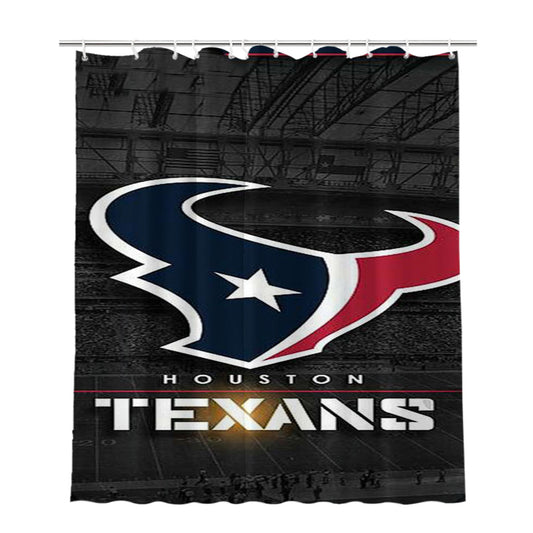 Houston Texans Icon Bathroom Shower Curtain Fabric Waterproof