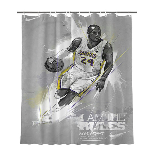 I Am The Rules Kobe Bryant Bathroom Shower Curtain Fabric Waterproof