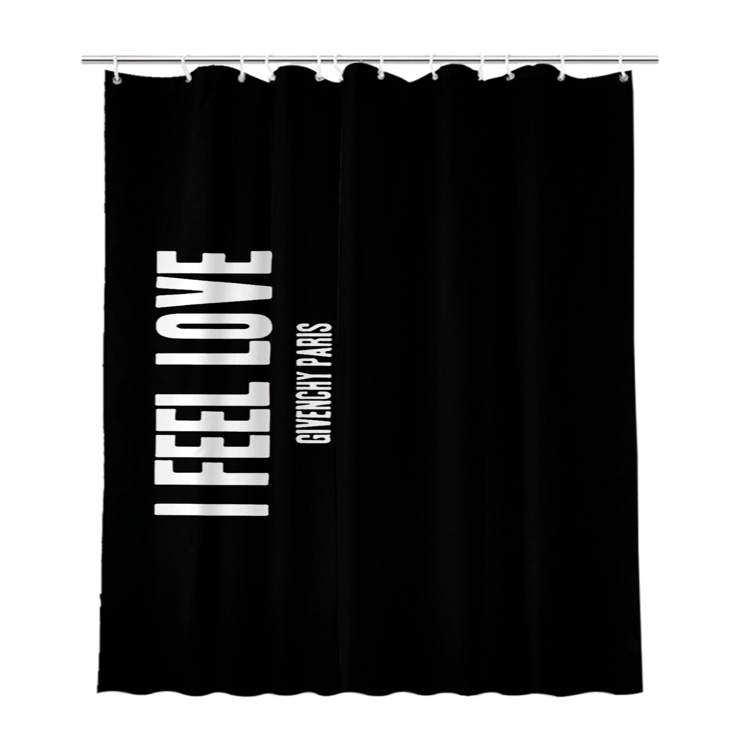 I Feel Love Givenchy Paris Wallet Bathroom Shower Curtain Fabric Waterproof | 66 X 72 Inch