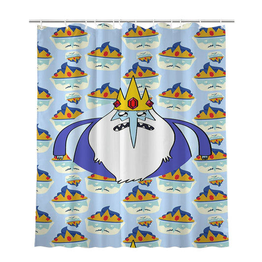 Ice King Cake Pattern Bathroom Shower Curtain Fabric Waterproof | 66 X 72 Inch