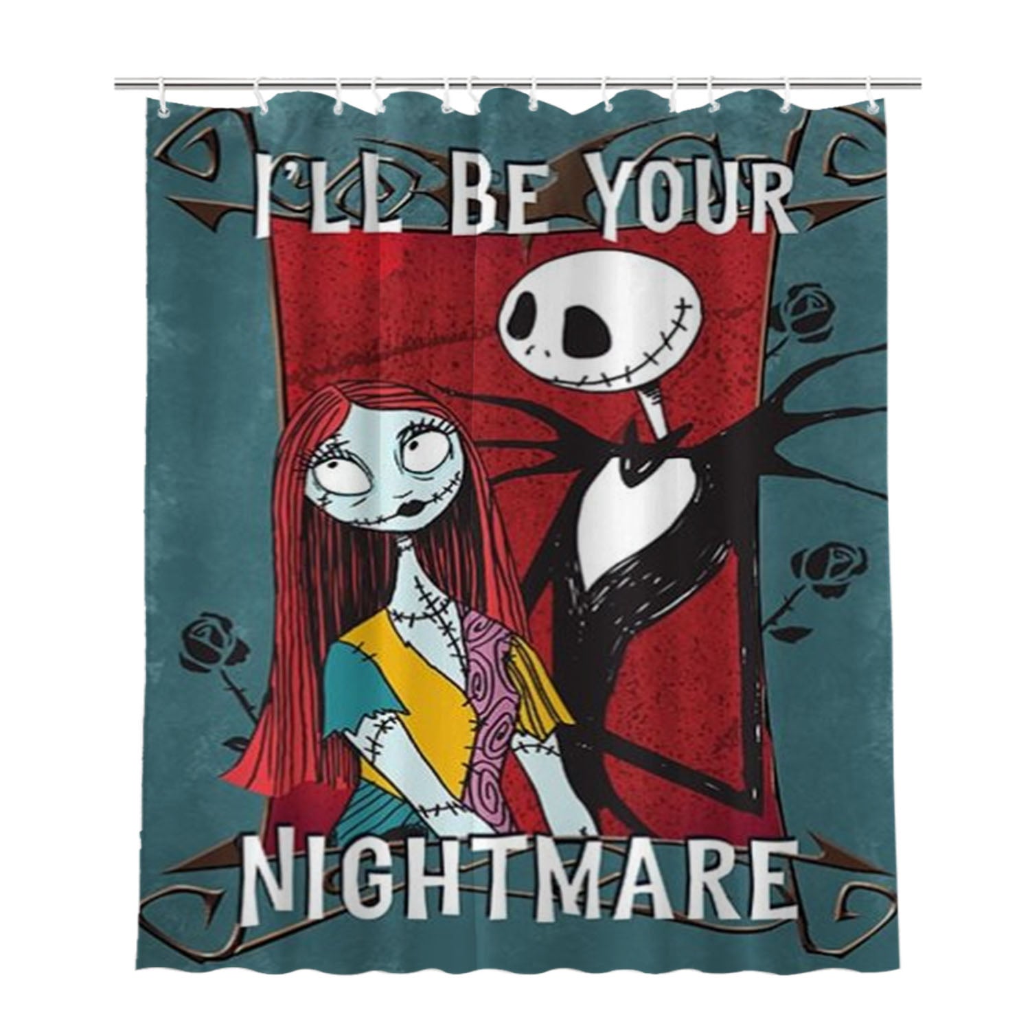 I’Ll Be Your Nightmare Bathroom Shower Curtain Fabric Waterproof | 66 X 72 Inch