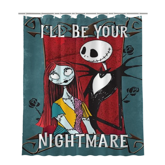 Personalized I’Ll Be Your Nightmare Shower Curtain Farmhouse Bathroom Decor