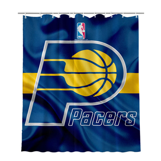 Indiana Pacers Basketball Club Logo Bathroom Shower Curtain Fabric Waterproof