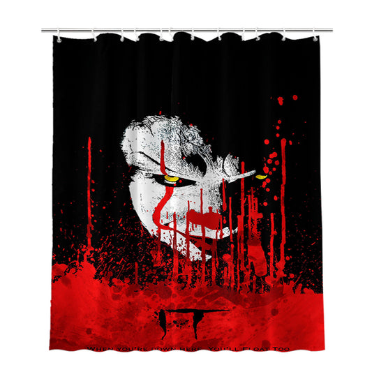 It The Clown Pennywise When You Down Here Bathroom Shower Curtain Fabric Waterproof