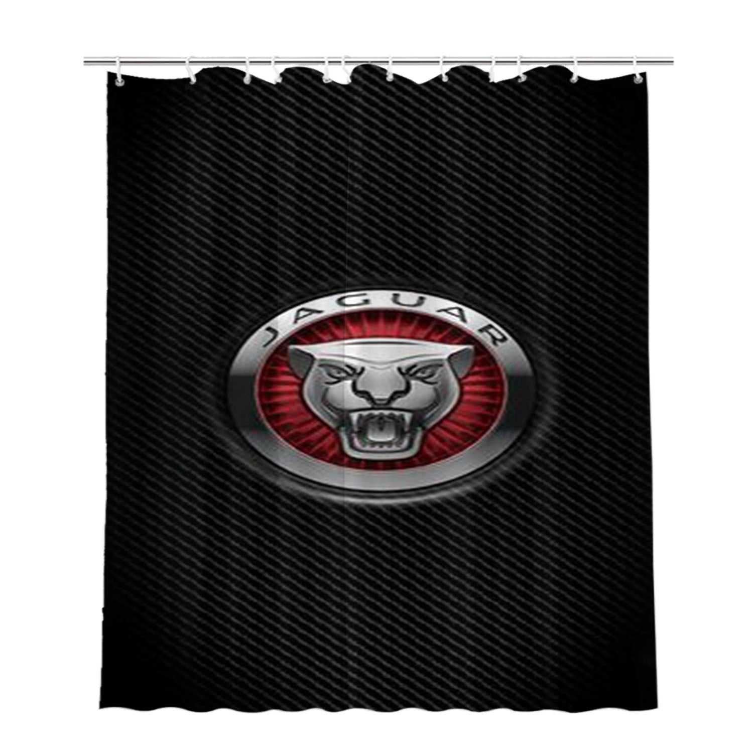 Jaguar Logo Bathroom Shower Curtain Fabric Waterproof | 66 X 72 Inch