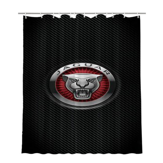 Jaguar Logo Bathroom Shower Curtain Fabric Waterproof | 66 X 72 Inch