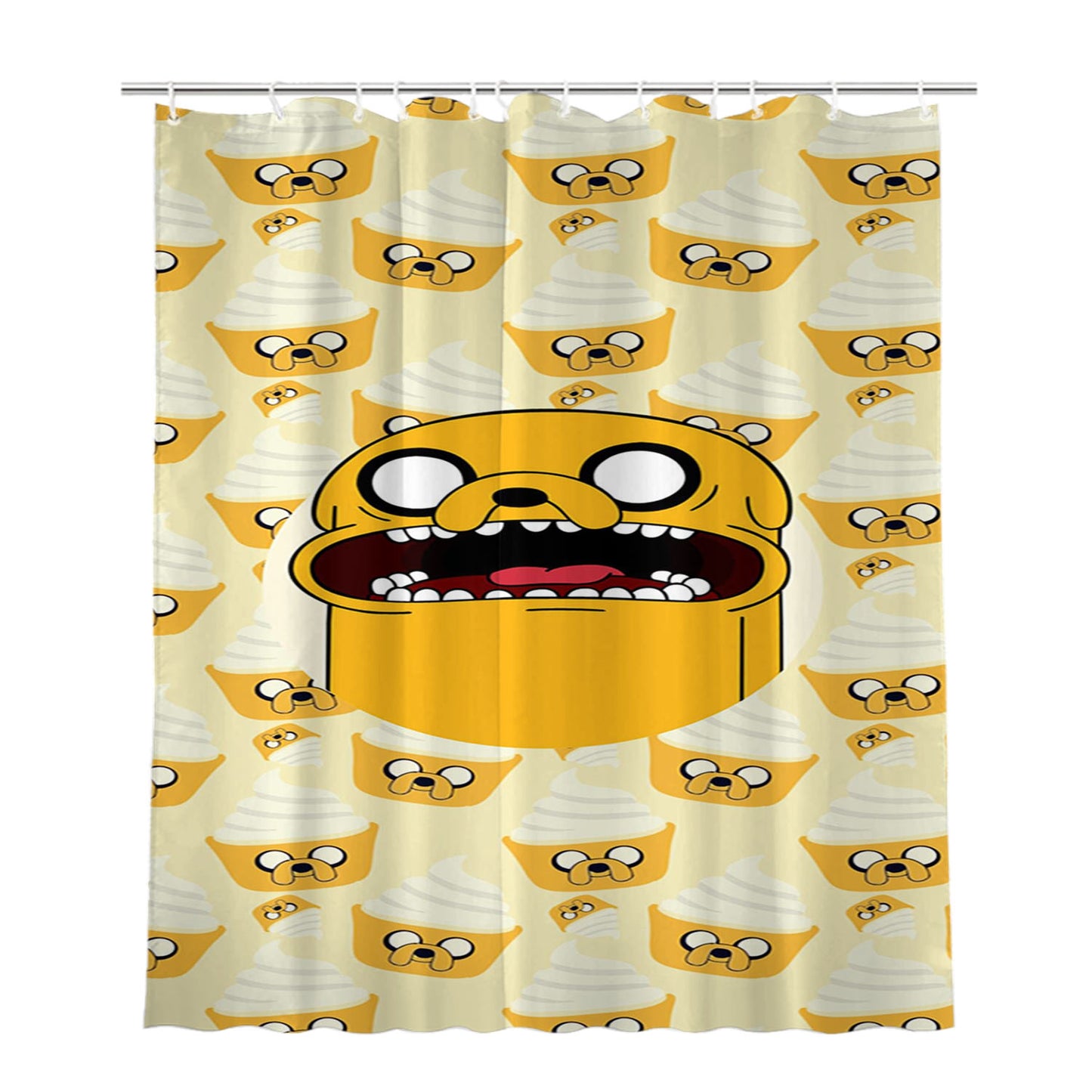 Jake Cake Pattern Bathroom Shower Curtain Fabric Waterproof | 66 X 72 Inch