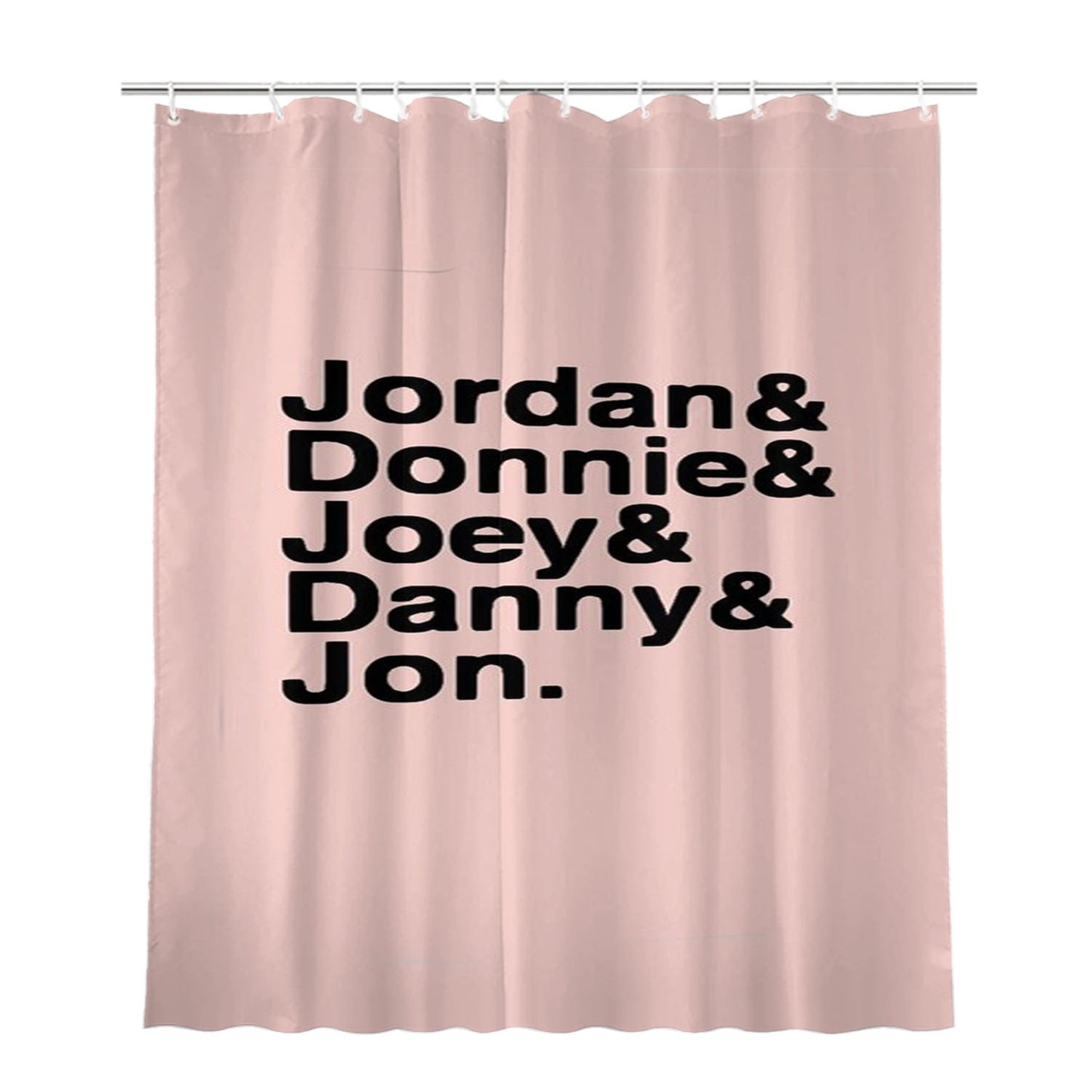 Joey Mcintyre Jordan Knight Donnie Wahlberg Boy Band Fandom Nkotb Bathroom Shower Curtain Fabric Waterproof | 66 X 72 Inch