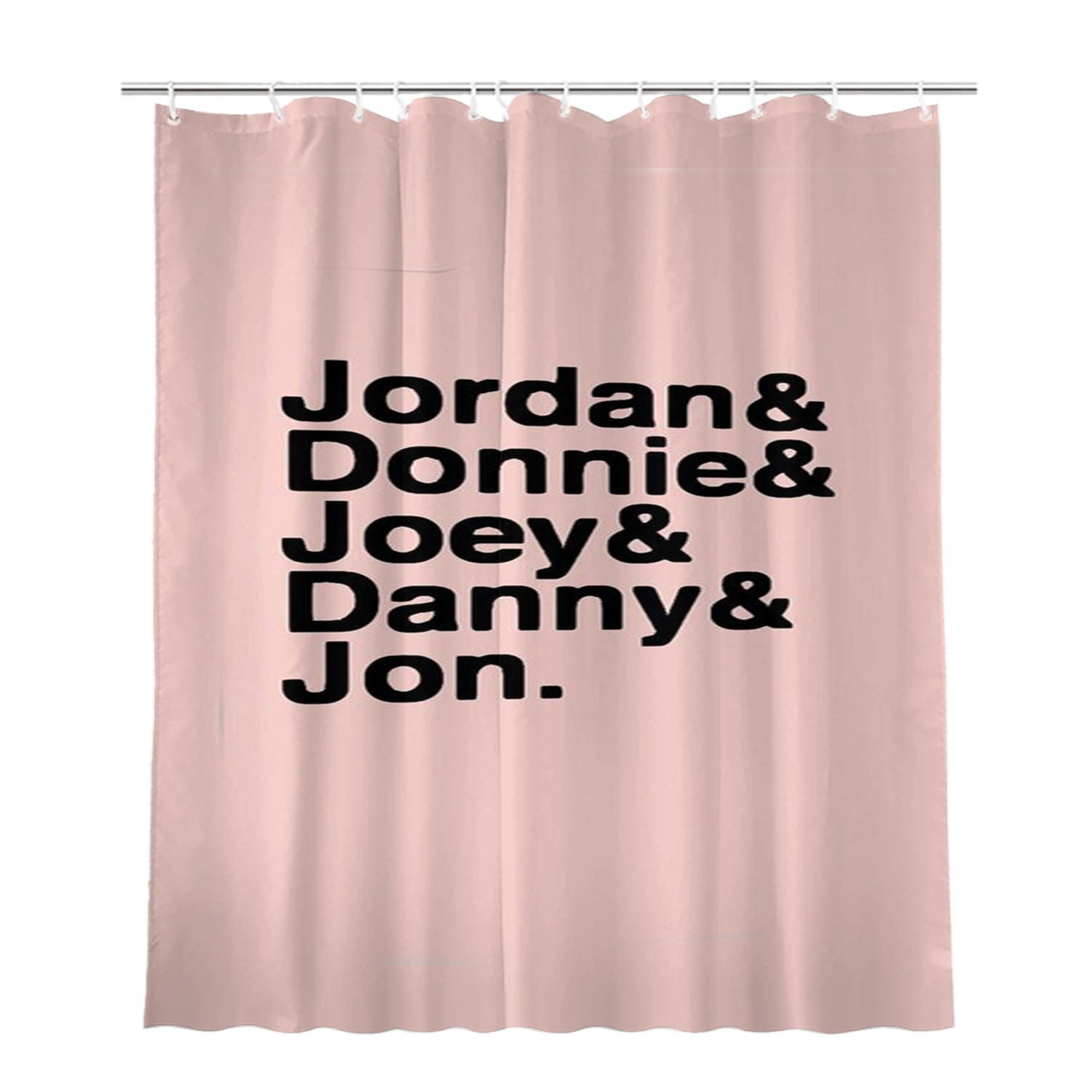 Joey Mcintyre Jordan Knight Donnie Wahlberg Boy Band Fandom Nkotb Bathroom Shower Curtain Fabric Waterproof | 66 X 72 Inch