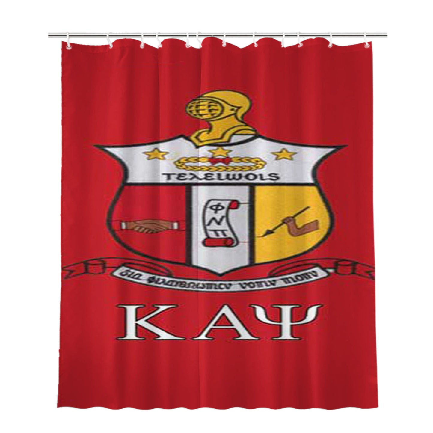 Kappa Alpha Psi Red Crest Bathroom Shower Curtain Fabric Waterproof | 66 X 72 Inch