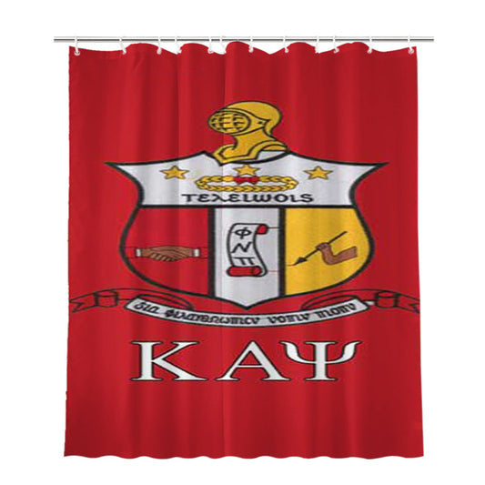 Kappa Alpha Psi Red Crest Bathroom Shower Curtain Fabric Waterproof | 66 X 72 Inch