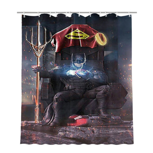 King Batman Bathroom Shower Curtain Fabric Waterproof