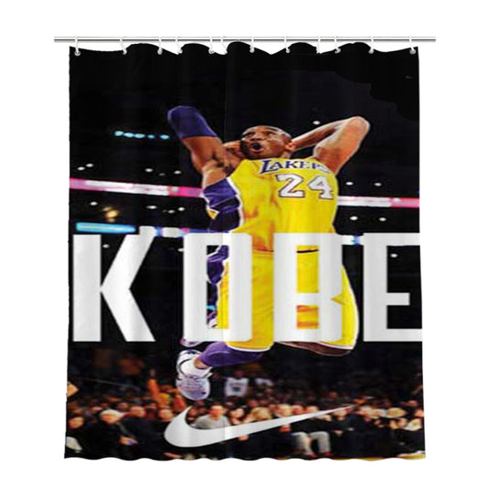 Kobe Big Name Bathroom Shower Curtain Fabric Waterproof | 66 X 72 Inch