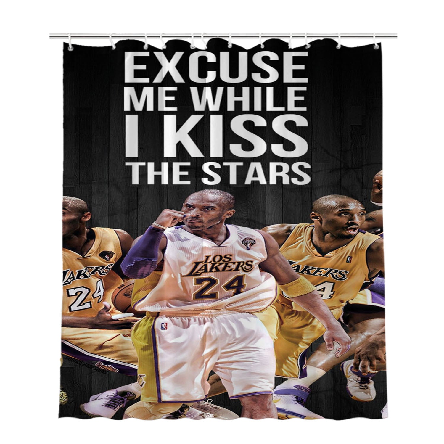 Kobe Bryant 30 Quote Bathroom Shower Curtain Fabric Waterproof | 66 X 72 Inch