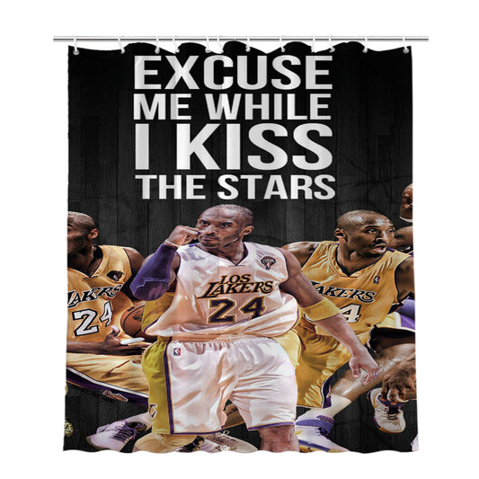 Personalized Kobe Bryant 30 Quote Shower Curtain Farmhouse Bathroom Decor