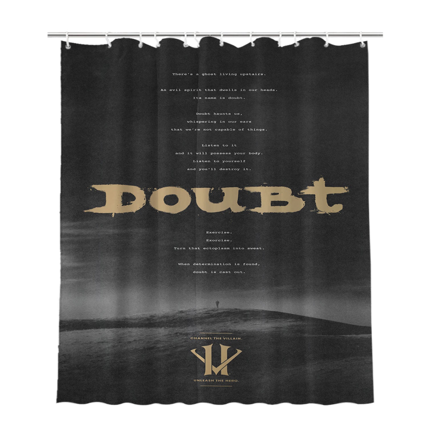 Kobe Bryant Doubt Herovillain Bathroom Shower Curtain Fabric Waterproof | 66 X 72 Inch