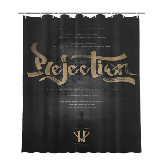 Personalized Kobe Bryant Rejection Herovillain Shower Curtain Farmhouse Bathroom Decor