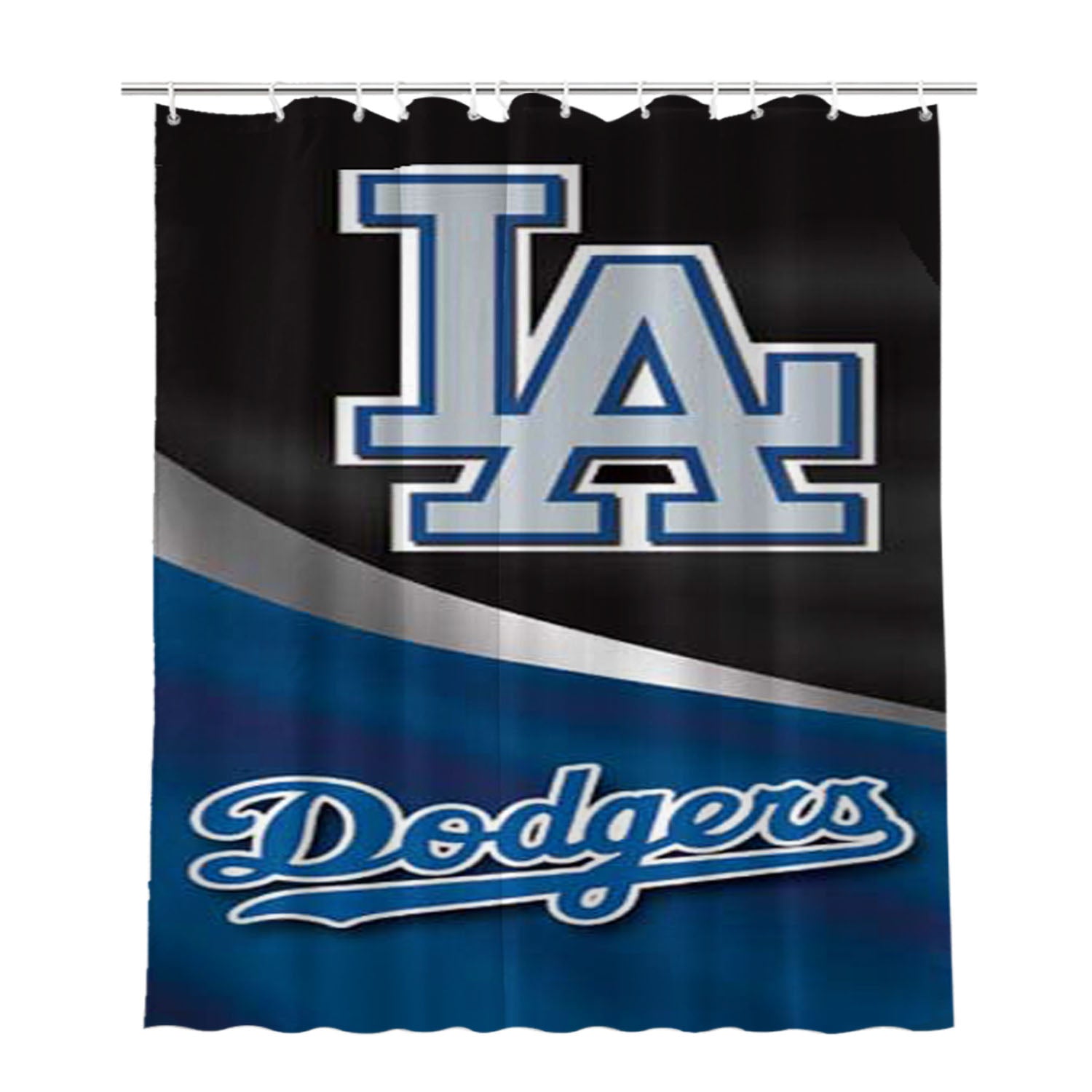 La Dodgers Cloth Logo Bathroom Shower Curtain Fabric Waterproof | 66 X 72 Inch