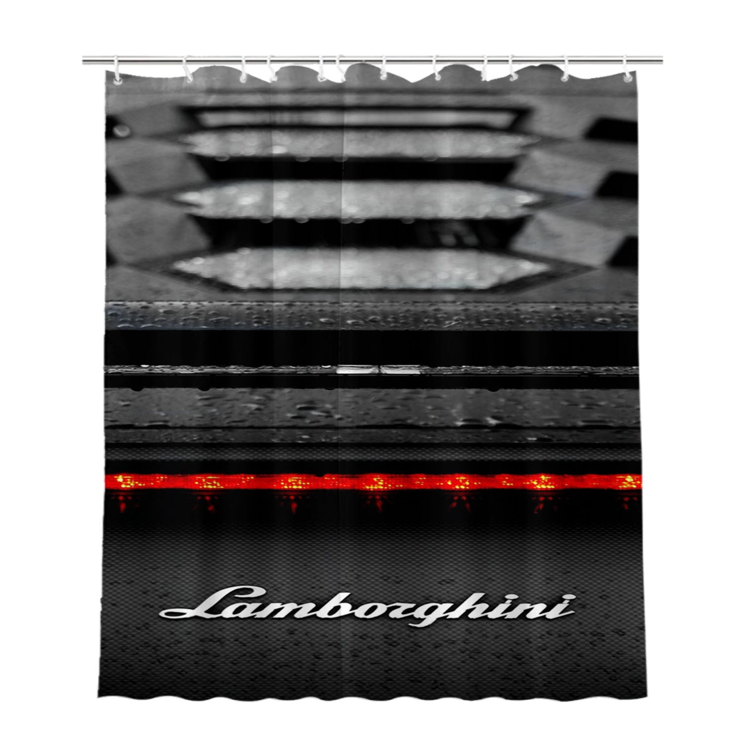 Lamborghini Bathroom Shower Curtain Fabric Waterproof | 66 X 72 Inch