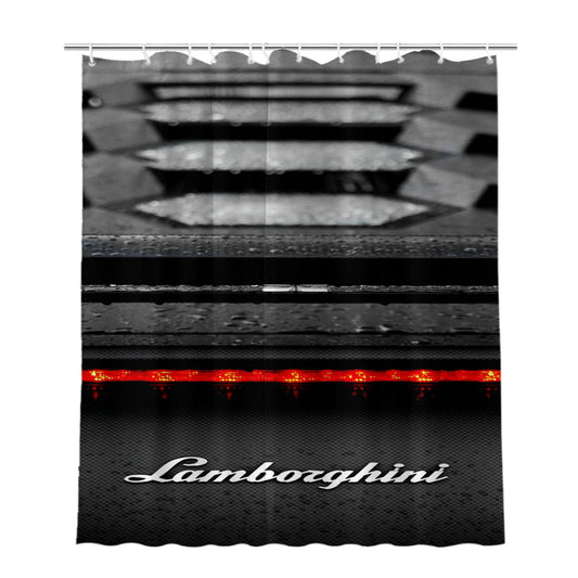 Personalized Lamborghini Shower Curtain Farmhouse Bathroom Decor