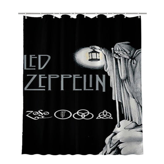 Personalized Led Zeppelin Darkness Shower Curtain Farmhouse Bathroom Decor