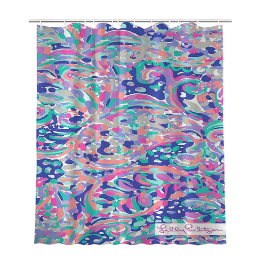 Lilly Pulitzer La Playa Bathroom Shower Curtain Fabric Waterproof
