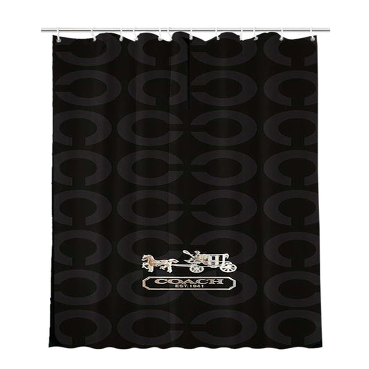 Logo Coach New York Bathroom Shower Curtain Fabric Waterproof