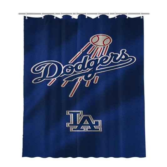 Personalized Los Angeles La Dodgers Uniform Shower Curtain Farmhouse Bathroom Decor