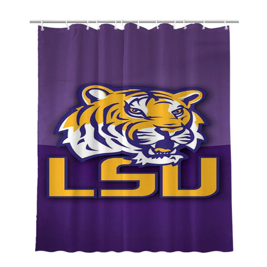 Lsu Tigers 2 Bathroom Shower Curtain Fabric Waterproof