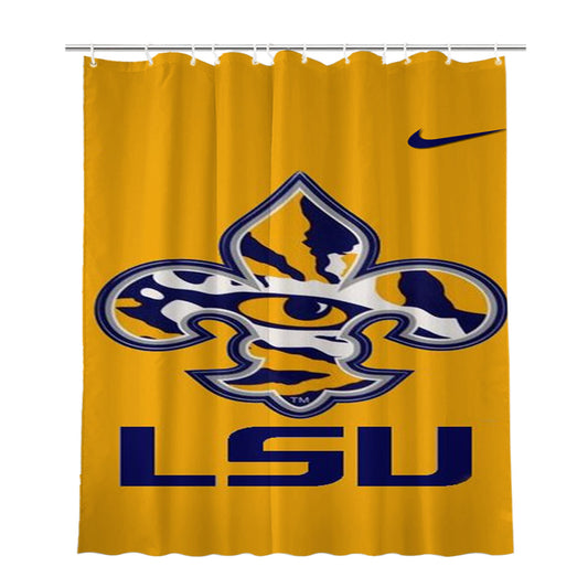 Lsu Tigers Eye Nike Logo Bathroom Shower Curtain Fabric Waterproof