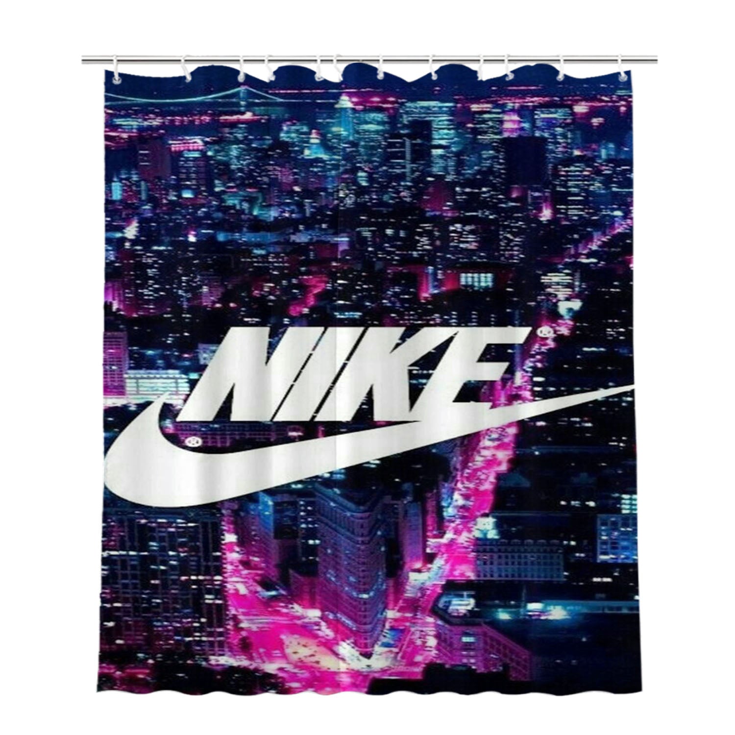 Nike Bathroom Shower Curtain Fabric Waterproof | 66 X 72 Inch