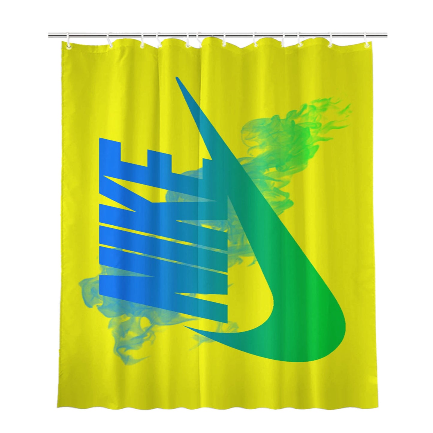 Nike Neon Bathroom Shower Curtain Fabric Waterproof | 66 X 72 Inch