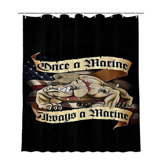 Us Marine Corps 2 Bathroom Shower Curtain Fabric Waterproof