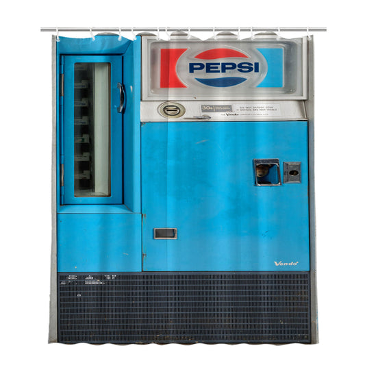 Vintage Pepsi Vending Machine Bathroom Shower Curtain Fabric Waterproof | 66 X 72 Inch