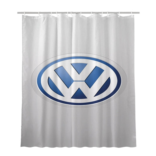 Volkswagen Logo Bathroom Shower Curtain Fabric Waterproof