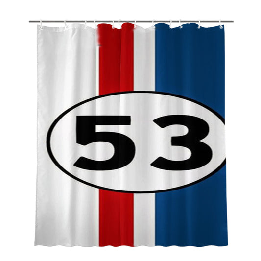 Personalized Vw Herbie Shower Curtain Farmhouse Bathroom Decor