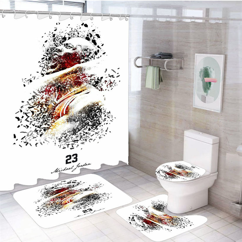 23 Michael Jordan 4Pcs Bathroom Set Shower Curtain