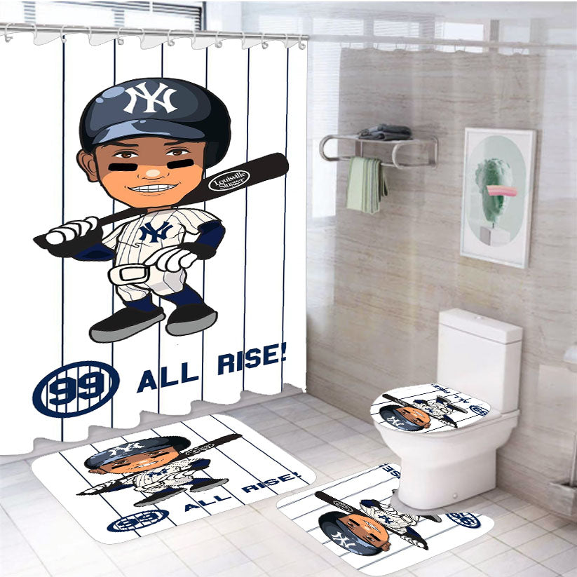Aaron Judge All Rise 4Pcs Bathroom Set Shower Curtain