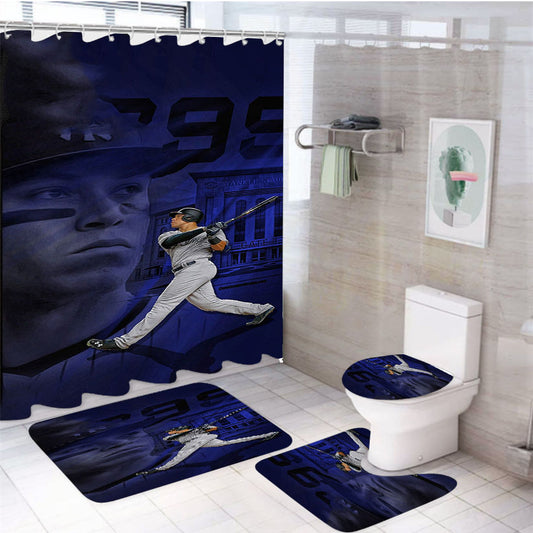 Aaron Judge Yankees 1 4Pcs Bathroom Set Shower Curtain