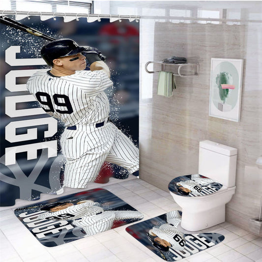 Aaron Judge Yankess 4Pcs Bathroom Set Shower Curtain