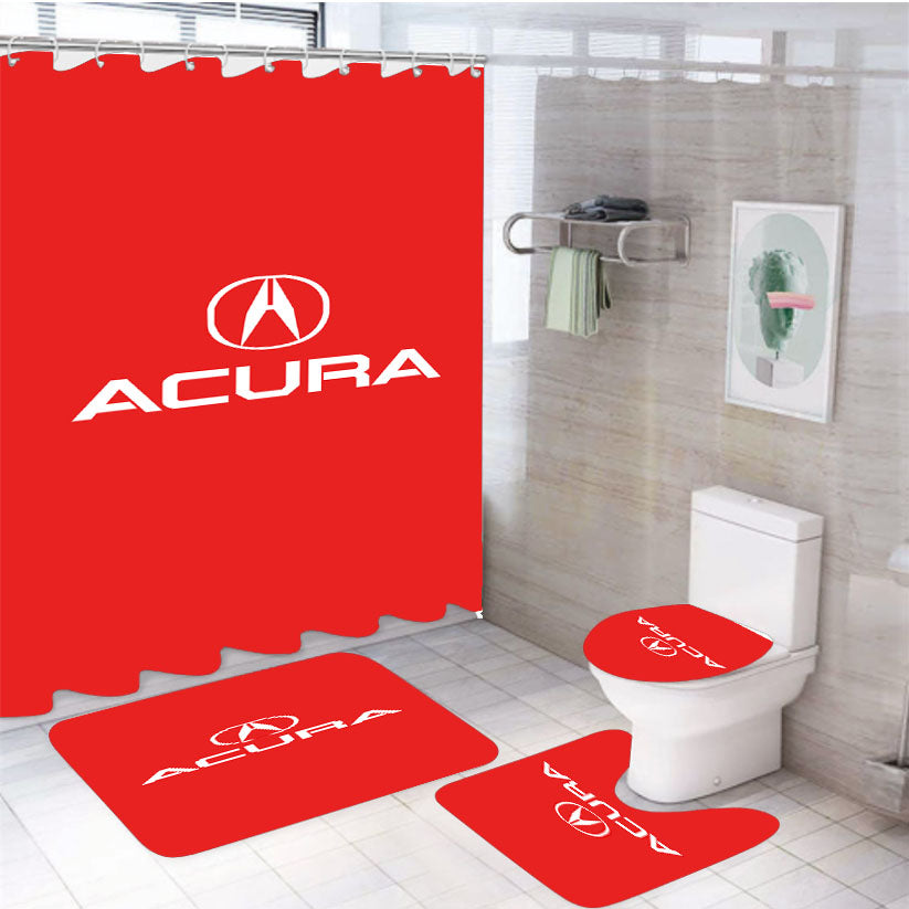 Acura Logo 4Pcs Bathroom Set Shower Curtain