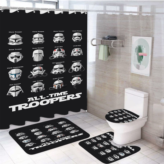 All Time Troopers Star Wars 4Pcs Bathroom Set Shower Curtain