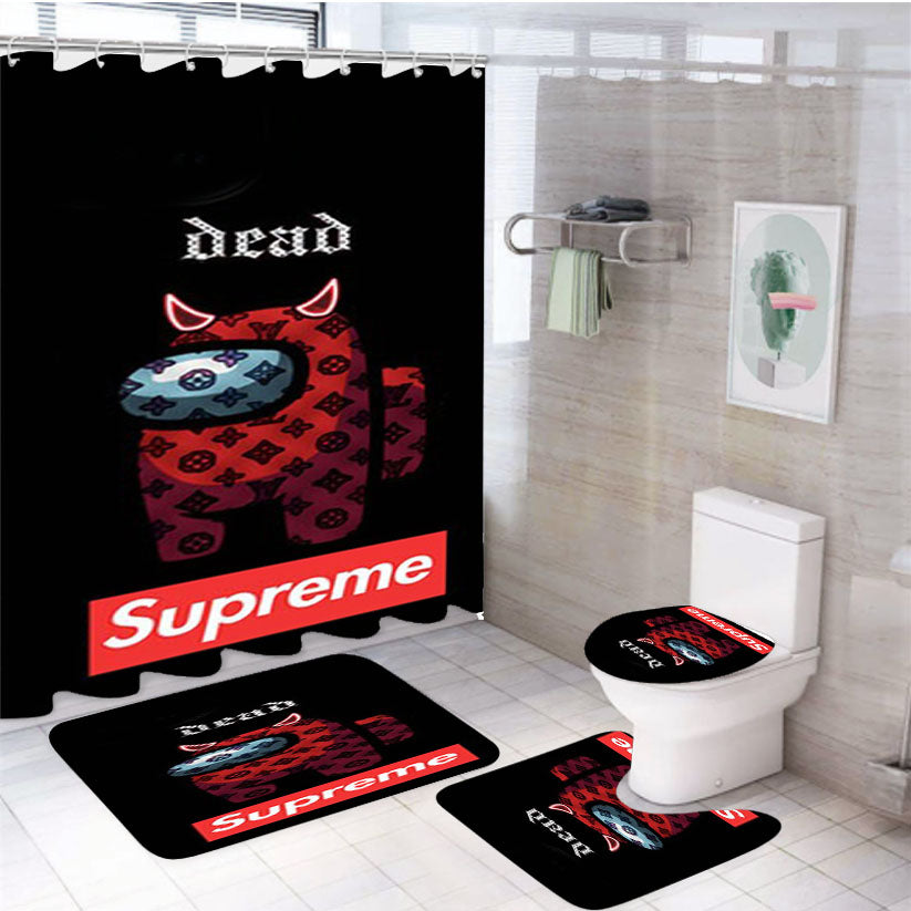 Among Us Supreme 4Pcs Bathroom Set Shower Curtain