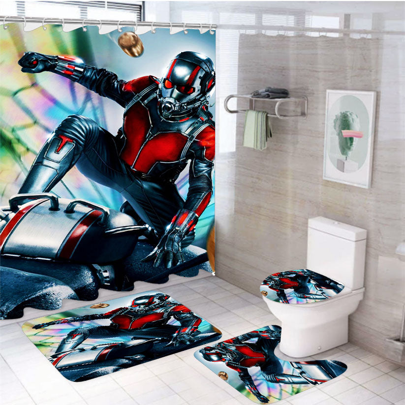 Ant Man Marvel Superhero 4Pcs Bathroom Set Shower Curtain