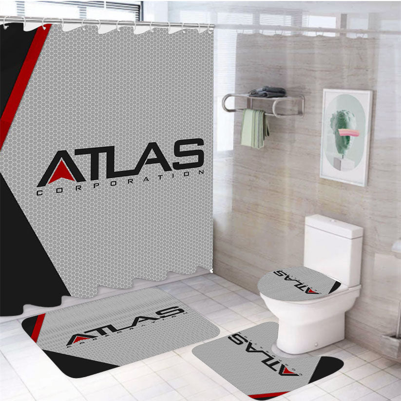 Atlas Corporation Call Of Duty 4Pcs Bathroom Set Shower Curtain
