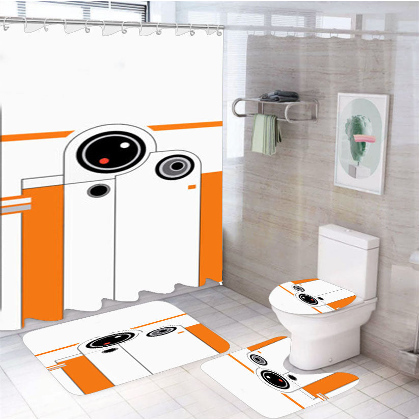 Bb-8 Star Wars 4Pcs Bathroom Set Shower Curtain