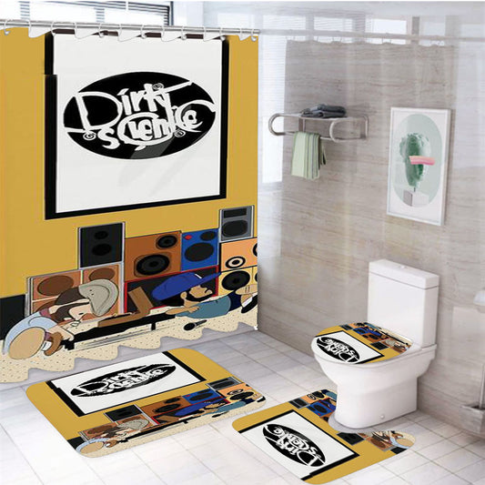 Blu & Exile Peanuts 4Pcs Bathroom Set Shower Curtain
