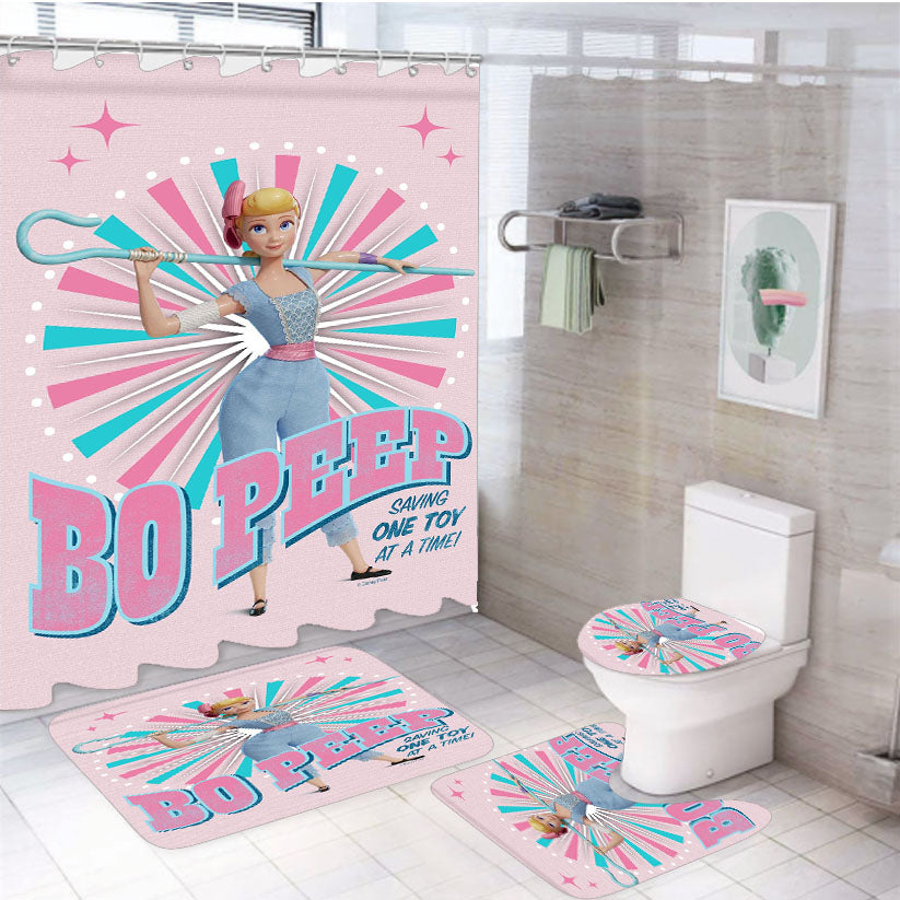 Bo Peep 4Pcs Bathroom Set Shower Curtain