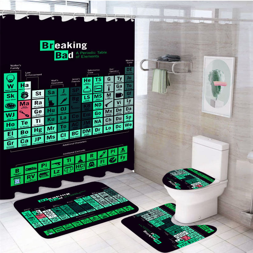 Breaking Bad 4Pcs Bathroom Set Shower Curtain